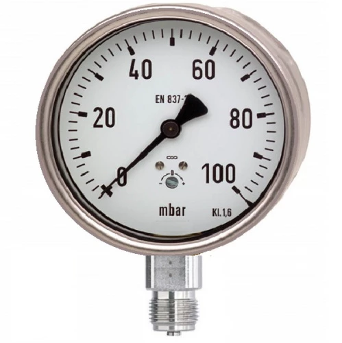 KPCh 160-3 -6 inWG 1/2"NPT Тягомер Нерж. УТ000016738