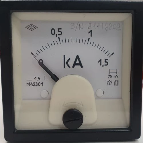 М42301 кА 1,5 75мВ 1,5 кл.1,5 В ОО 60х60мм Килоамперметр постоянного тока УТ-00001013