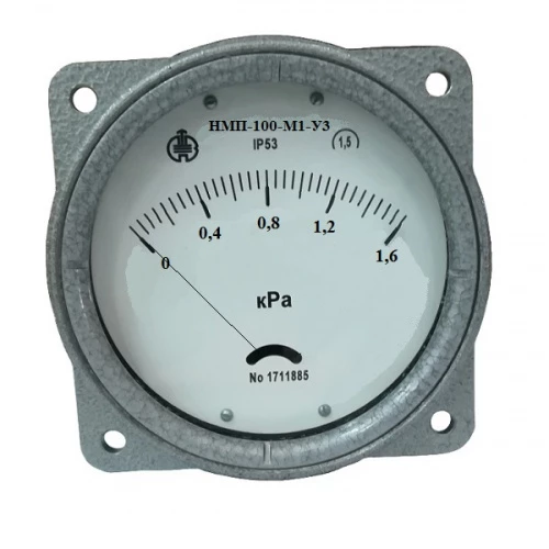 ДНМ-100 +40 кПа-1,5-У3 ФОШ  2х"ерш" под шланг ф8мм УТ000001215